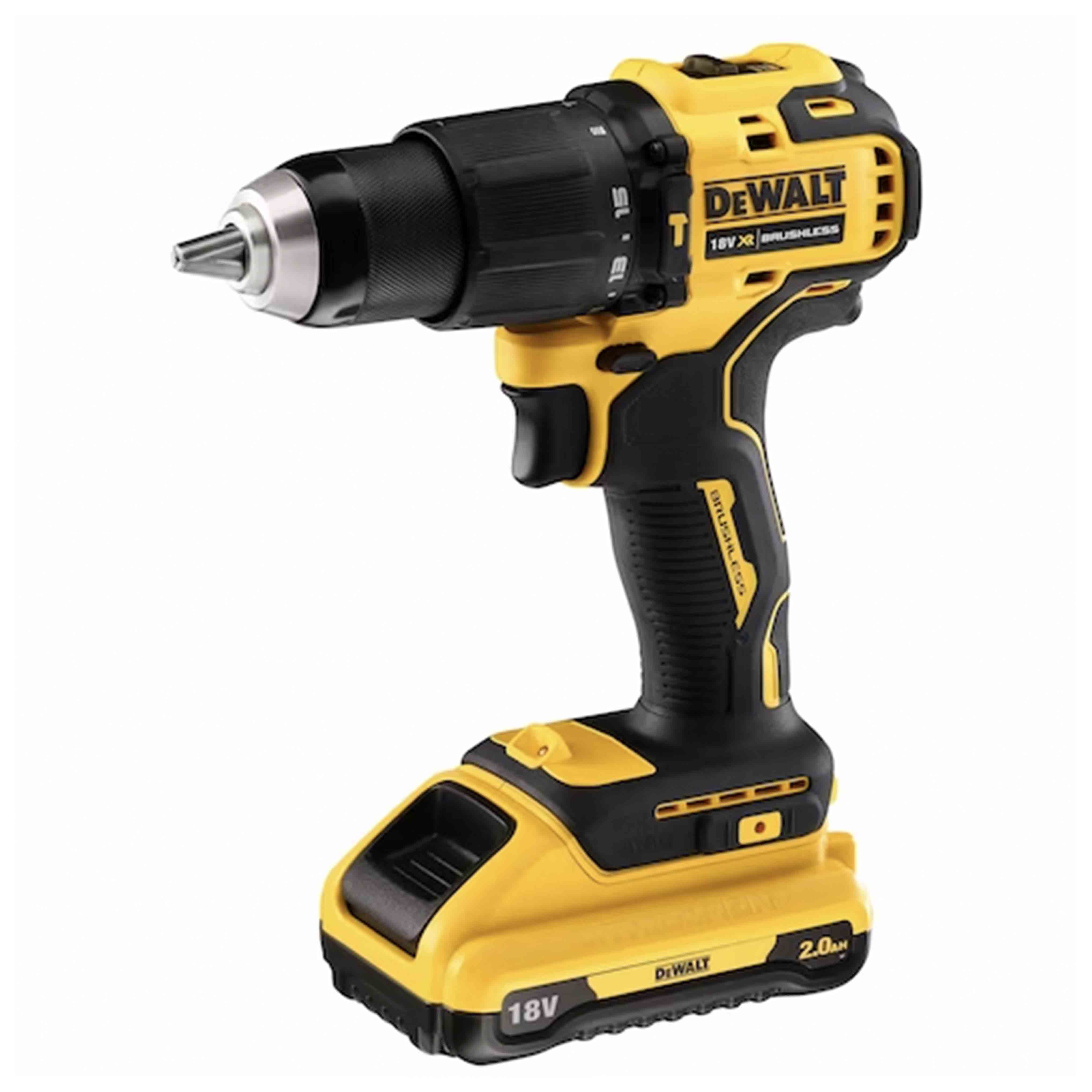18V Impact Drill Driver 2 Batteries 2.0Ah BRUSHLESS 13mm 65Nm - Compact in TSTACK CASE and ACCESSORIES - DeWALT - DCD799D2T-QW 18V Impact Drill Driver 2 Batteries 2.0Ah BRUSHLESS 13mm 65Nm - Compact in TSTACK CASE and ACCESSORIES - DeWALT - DCD799D2T-QW